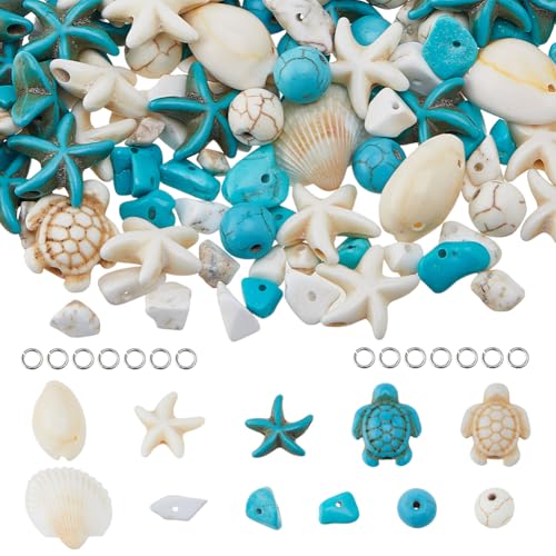 Hobbspring 1 Box Sommer Ozean Perlen Synthetische Türkisfarbene Perlen Meeresschildkröte Seestern Perle Ozeantier Lose Perle Für Schmuckherstellung DIY Perlenbastelbedarf Hobbspring 1 Box Sommer Ozean Perlen Synthetische Türkisfarbene Perlen Meeresschildkröte Seestern Perle Ozeantier Lose Perle Für Schmuckherstellung DIY Perlenbastelbedarf von Hobbspring