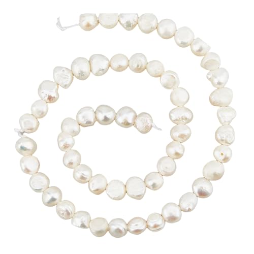 Hobbspring 1 Strang Natürliche Süßwasserperlen 5.5-7x5-6mm Barocke Zuchtperlen Unregelmäßige Kleine Perlenperle Mit Nylonschnur Und Perlennadel Zur Schmuckherstellung von Hobbspring
