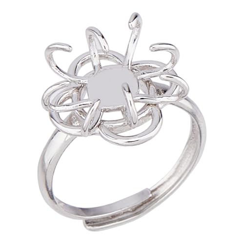 Hobbspring 1 Stück 925 verstellbare Ringfassungen Aus Sterlingsilber Platin Krallenringrohlinge 17mm Krallenringkomponenten Für Unregelmäßige Cabochons Für Ohrringe Schmuckherstellung DIY Handwerk Hobbspring 1 Stück 925 verstellbare Ringfassungen Aus Sterlingsilber Platin Krallenringrohlinge 17mm Krallenringkomponenten Für Unregelmäßige Cabochons Für Ohrringe Schmuckherstellung DIY Handwerk von Hobbspring