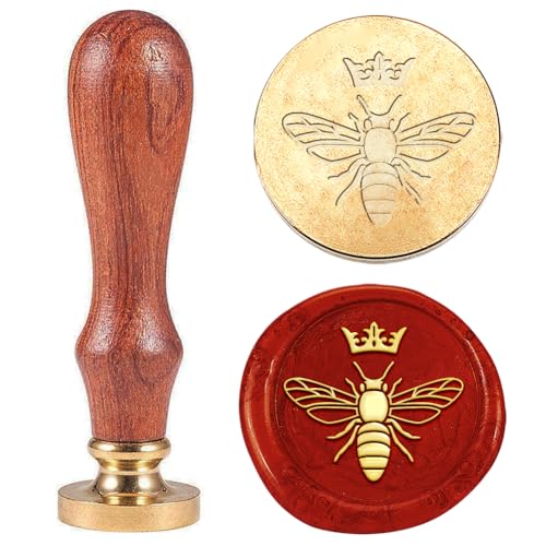 Hobbspring 1 Stück Biene Wachs Siegelstempel Krone Vintage Wachssiegelstempel Geschenk für Weihnachten 25mm Abnehmbarer Messingkopfstempel Mit Holzgriff Einladungskarten Wachsstempel Für Umschläge Hobbspring 1 Stück Biene Wachs Siegelstempel Krone Vintage Wachssiegelstempel Geschenk für Weihnachten 25mm Abnehmbarer Messingkopfstempel Mit Holzgriff Einladungskarten Wachsstempel Für Umschläge von Hobbspring