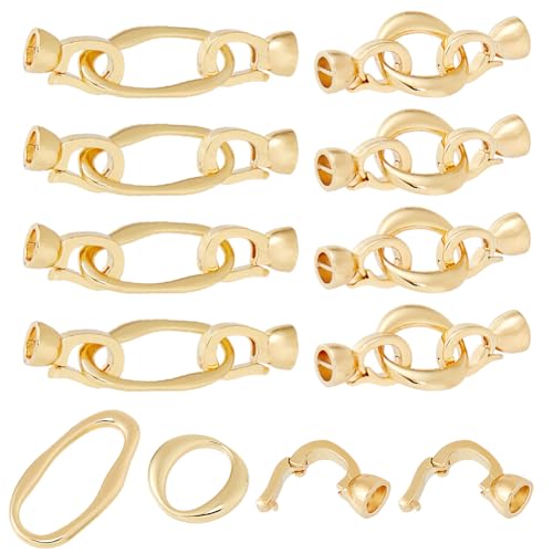 Hobbspring 10 Stück Armbandverlängerung Faltverschlüsse 2 Stile Ovale Verschlussverbinder Mit Faltbaren Verschlüssen 18 Karat Vergoldete Messing Verbindungsverschlüsse Für Die Schmuckherstellung Hobbspring 10 Stück Armbandverlängerung Faltverschlüsse 2 Stile Ovale Verschlussverbinder Mit Faltbaren Verschlüssen 18 Karat Vergoldete Messing Verbindungsverschlüsse Für Die Schmuckherstellung von Hobbspring