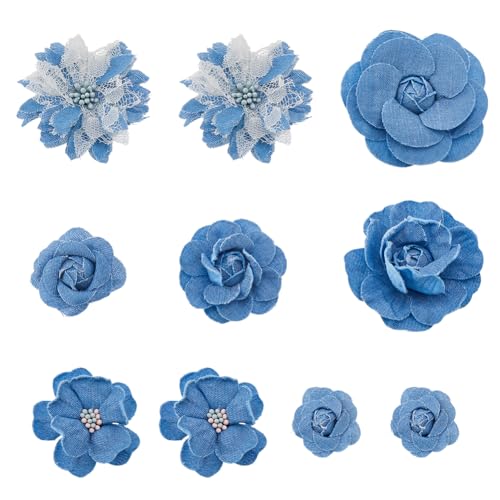 Hobbspring 10 Stück Jeansstoffblumen 7 Stile Himmelblau Jeansstoffblume Kamelie Nähblumen Für Kleidung Haarspangen Dekoration DIY Kostümzubehör Hobbspring 10 Stück Jeansstoffblumen 7 Stile Himmelblau Jeansstoffblume Kamelie Nähblumen Für Kleidung Haarspangen Dekoration DIY Kostümzubehör von Hobbspring