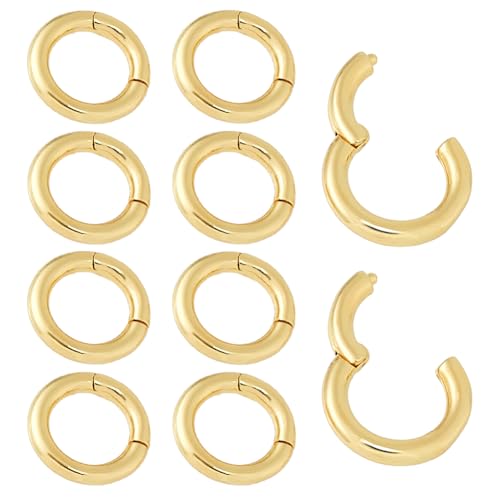 Hobbspring 10pcs Runde Karabiner Clip Snap 12mm Trigger Frühling Snap Clip Schnalle Real 18K Gold plattiert Metall Frühling Schlüsselring Schnallen für Schmuck machen DIY Schlüsselanhänger Craft Hobbspring 10pcs Runde Karabiner Clip Snap 12mm Trigger Frühling Snap Clip Schnalle Real 18K Gold plattiert Metall Frühling Schlüsselring Schnallen für Schmuck machen DIY Schlüsselanhänger Craft von Hobbspring