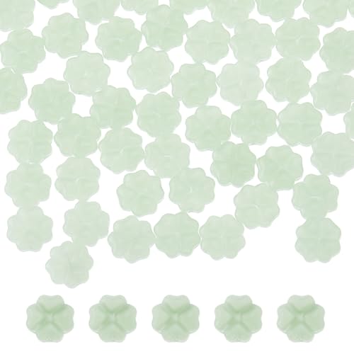 Hobbspring 100 Stück Glasperlen Mit Vierblättrigem Kleeblatt 10.5mm Perlen Jade Imitat Glasperlen Honigtau Kleeblatt Lose Perlen Zur Schmuckherstellung Armbänder Halsketten Ohrringe Schlüsselanhänger Hobbspring 100 Stück Glasperlen Mit Vierblättrigem Kleeblatt 10.5mm Perlen Jade Imitat Glasperlen Honigtau Kleeblatt Lose Perlen Zur Schmuckherstellung Armbänder Halsketten Ohrringe Schlüsselanhänger von Hobbspring