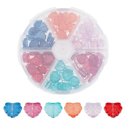 Hobbspring 120Pcs 6 Farben Glas Blatt Perlen Blatt Kristall Perlen 10x13mm Tschechische Glas Baum Blatt Perlen bunte Glas Abstandshalter Perlen niedlichen Blatt Perlen für Armband DIY Schmuck machen Hobbspring 120Pcs 6 Farben Glas Blatt Perlen Blatt Kristall Perlen 10x13mm Tschechische Glas Baum Blatt Perlen bunte Glas Abstandshalter Perlen niedlichen Blatt Perlen für Armband DIY Schmuck machen von Hobbspring