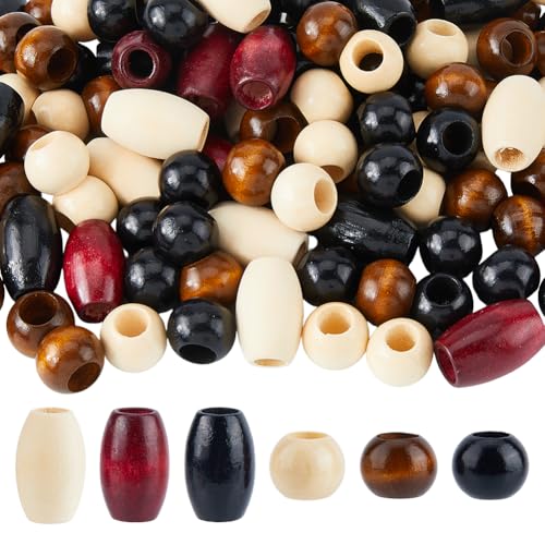 Hobbspring 135 Stück 6 Stile Holzperlen Mit Großem Loch Makramee Lose Perlen Gemischte Farben Rondell Fass Holzperle Für Heimwerker Basteln Schmuckherstellung Haarzöpfe Heimdekoration Hobbspring 135 Stück 6 Stile Holzperlen Mit Großem Loch Makramee Lose Perlen Gemischte Farben Rondell Fass Holzperle Für Heimwerker Basteln Schmuckherstellung Haarzöpfe Heimdekoration von Hobbspring