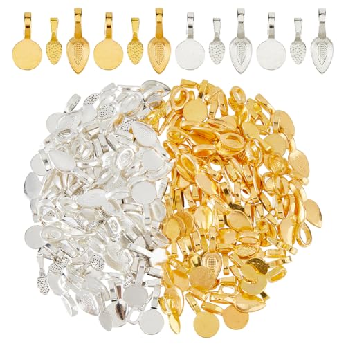 Hobbspring 180 Stück 6 Stile Schmuckösen Für Anhänger 2 Farben Legierung Zum Aufkleben Anhänger Charms Im Tibetischen Stil Schaufel Runde Flache Ösen Für Halsketten Ohrringe Schmuckherstellung Hobbspring 180 Stück 6 Stile Schmuckösen Für Anhänger 2 Farben Legierung Zum Aufkleben Anhänger Charms Im Tibetischen Stil Schaufel Runde Flache Ösen Für Halsketten Ohrringe Schmuckherstellung von Hobbspring