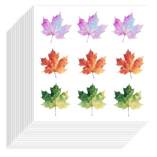 Hobbspring 180 Stück Ahornblätter Selbstklebende Aufkleber 2.5cm Selbstklebendes Papier Dekorative Aufkleber Wasserfest Herbstblätter Planer Aufklebers Für Scrapbook Kalender Basteln Geschenk Dekor von Hobbspring