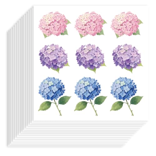 Hobbspring 180 Stück Hortensien Aufkleber 25mm Selbstklebendes Papier Dekorative Aufkleber Wasserfest Bunte Blumen Planer Aufklebers Für Scrapbook Kalender Tagebücher Party Geschenk Dekoration von Hobbspring
