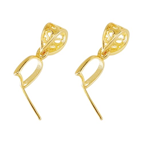 Hobbspring 2 Stück 925 Sterlingsilber-Klammerverschluss 18 Karat vergoldet Anhänger-Verschlüsse 13.5 mm Goldener Hohlklammerverschluss für die Schmuckherstellung DIY-Halskettenanhänger Clip-Verbinder Hobbspring 2 Stück 925 Sterlingsilber-Klammerverschluss 18 Karat vergoldet Anhänger-Verschlüsse 13.5 mm Goldener Hohlklammerverschluss für die Schmuckherstellung DIY-Halskettenanhänger Clip-Verbinder von Hobbspring