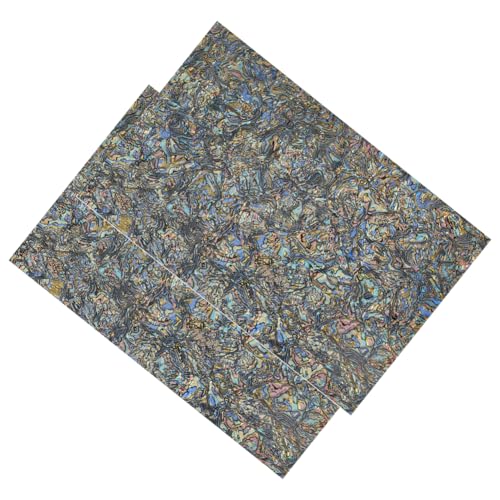 Hobbspring 2 Stück Abalone Muschel Aufkleber 30.5x20.3cm Abalonen Furnierblätter Rechteckig Buntes PVC Abalone Muschel Imitat Papier Für Inlay Bastelarbeiten Handgefertigte Dekoration Mit Klebeband von Hobbspring