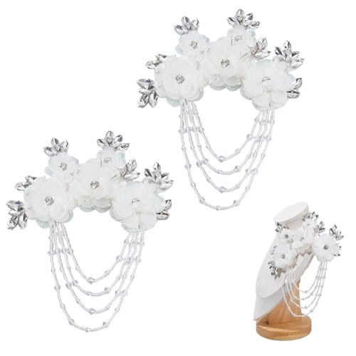 Hobbspring 2 Stück Kristall Applikation Zum Aufnähen 3D Blumen Strass Applikation Weiße Kristallfransen Schulter Epaulette Blumen Applikationen Für Hochzeitskleid Kleidung Dekorativ Hobbspring 2 Stück Kristall Applikation Zum Aufnähen 3D Blumen Strass Applikation Weiße Kristallfransen Schulter Epaulette Blumen Applikationen Für Hochzeitskleid Kleidung Dekorativ von Hobbspring