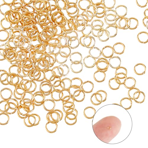 Hobbspring 200 Stück Offene Biegeringe 2mm 18 Karat Vergoldete Biegeringe Schmuck Biegeringe Verbindungsstücke Spaltringe Für Die Herstellung von Schmuck Halsketten Armbändern Ohrringen Halsbändern Hobbspring 200 Stück Offene Biegeringe 2mm 18 Karat Vergoldete Biegeringe Schmuck Biegeringe Verbindungsstücke Spaltringe Für Die Herstellung von Schmuck Halsketten Armbändern Ohrringen Halsbändern von Hobbspring