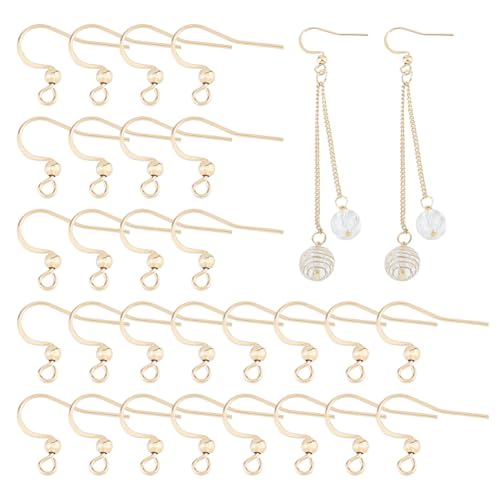 Hobbspring 200 Stück Ohrringe Mit Fischhaken Echte 18 Karat Vergoldete Französische Ohrhaken 304 Ohrhaken Aus Edelstahl Kugel Punkt Ohrhaken Für DIY Ohrhänger Schmuckherstellung Hobbspring 200 Stück Ohrringe Mit Fischhaken Echte 18 Karat Vergoldete Französische Ohrhaken 304 Ohrhaken Aus Edelstahl Kugel Punkt Ohrhaken Für DIY Ohrhänger Schmuckherstellung von Hobbspring