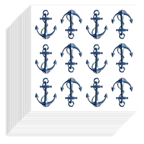 Hobbspring 240 Stück Anker Selbstklebende Aufkleber 1.89x2.55cm Selbstklebendes Papier Dekorative Aufkleber Anker Nautische Planer Aufklebers Für Scrapbook Kalender Tagebücher Geschenktüte Dekor von Hobbspring