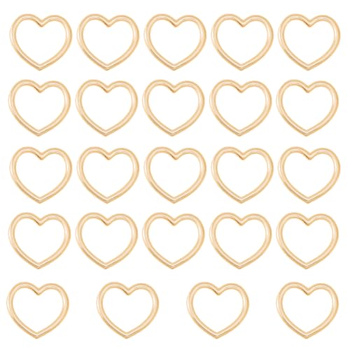 Hobbspring 24pcs Legierung Handwerk Ring Schnallen Open Lünette Herz Frame Connectors Linking Ringe Golden Heart Hollow Ring Schnallen für DIY Gothic Punk Leder Choker Halskette Anklet Armband Gürtel Hobbspring 24pcs Legierung Handwerk Ring Schnallen Open Lünette Herz Frame Connectors Linking Ringe Golden Heart Hollow Ring Schnallen für DIY Gothic Punk Leder Choker Halskette Anklet Armband Gürtel von Hobbspring