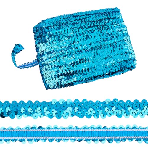 Hobbspring 25 Yards Elastischer Paillettenbesatz Dodger Blau Paillettenband 18mm Flache Pailletten Glitzer Paillettenbesatz 2 Reihiger Metallischer Paillettenbesatz Zum Nähen Besatz Verzierungen Hobbspring 25 Yards Elastischer Paillettenbesatz Dodger Blau Paillettenband 18mm Flache Pailletten Glitzer Paillettenbesatz 2 Reihiger Metallischer Paillettenbesatz Zum Nähen Besatz Verzierungen von Hobbspring