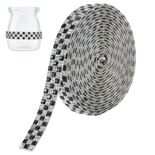 Hobbspring 3 Yards Glitzer Kristall Strassband Schwarze Diamantbänder Kristallbesatz Selbstklebender Aufkleber 12mm Breite Glassteine Strass Für DIY Dekoration Für Auto Hochzeit Party Hobbspring 3 Yards Glitzer Kristall Strassband Schwarze Diamantbänder Kristallbesatz Selbstklebender Aufkleber 12mm Breite Glassteine Strass Für DIY Dekoration Für Auto Hochzeit Party von Hobbspring