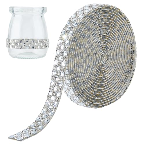 Hobbspring 3 Yards Glitzer Kristall Strassband Weißer Kristallbesatz Selbstklebender Aufkleber 12mm Breit Glas Edelsteine Strassband Diamantbänder Für DIY Hochzeits Und Party Dekoration Hobbspring 3 Yards Glitzer Kristall Strassband Weißer Kristallbesatz Selbstklebender Aufkleber 12mm Breit Glas Edelsteine Strassband Diamantbänder Für DIY Hochzeits Und Party Dekoration von Hobbspring