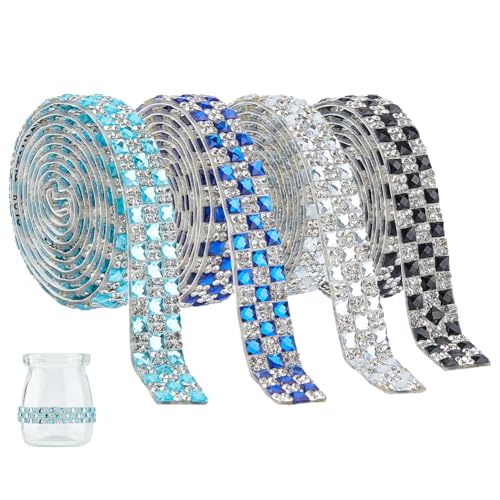 Hobbspring 4 Rolle Glitzer Kristall Strassband 4 Yards Kristallbesatz Selbstklebender Aufkleber 12mm Breit Glas Edelsteine Strassband Diamantbänder Für Hochzeits Und Party Dekoration Hobbspring 4 Rolle Glitzer Kristall Strassband 4 Yards Kristallbesatz Selbstklebender Aufkleber 12mm Breit Glas Edelsteine Strassband Diamantbänder Für Hochzeits Und Party Dekoration von Hobbspring
