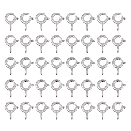 Hobbspring 40Pcs Frühling Ring Clasps 7.5x5mm Messing Runde Clasps Platin Frühling Clasps Open Ring Schmuck Frühling Clasp Schmuck Connector Clasps für Brecelet Neckalce Schmuck DIY Craft Making Hobbspring 40Pcs Frühling Ring Clasps 7.5x5mm Messing Runde Clasps Platin Frühling Clasps Open Ring Schmuck Frühling Clasp Schmuck Connector Clasps für Brecelet Neckalce Schmuck DIY Craft Making von Hobbspring