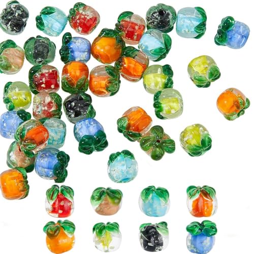 Hobbspring 40 Stück Obst Handgemachte Lampwork Glasperlen 8 Farben Persimmon Lampwork Glasperlen Leuchtend Kaki-Perlen für Schmuck Halskette Ohrringe Herstellung DIY Basteln Hobbspring 40 Stück Obst Handgemachte Lampwork Glasperlen 8 Farben Persimmon Lampwork Glasperlen Leuchtend Kaki-Perlen für Schmuck Halskette Ohrringe Herstellung DIY Basteln von Hobbspring