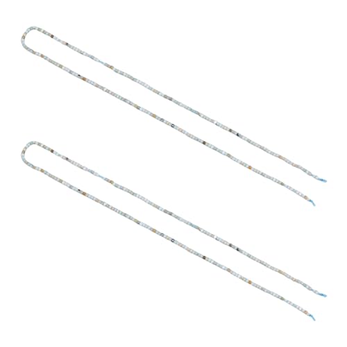 Hobbspring 438 Stück Facettierte Edelsteinperlen 2mm Natürliche Amazonit Perlen 2 Stränge Mini Edelsteinstränge Aquamarin Abstandshalterperlen Für Armbänder Halsketten Ohrringe von Hobbspring