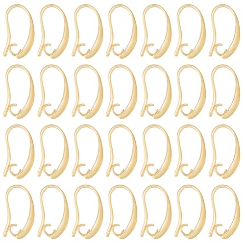 Hobbspring 50 Stück Leverback Ohrhaken 19x11.5mm 18 Karat Vergoldet Ohrringhaken Messing Blanker Ohrdraht Leverback Ohrring Beschläge Mit Schlaufe Für Die Herstellung von DIY Ohrringen Und Schmuck Hobbspring 50 Stück Leverback Ohrhaken 19x11.5mm 18 Karat Vergoldet Ohrringhaken Messing Blanker Ohrdraht Leverback Ohrring Beschläge Mit Schlaufe Für Die Herstellung von DIY Ohrringen Und Schmuck von Hobbspring