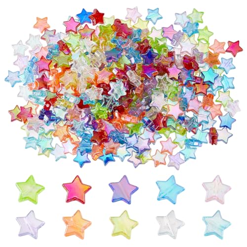 Hobbspring 500 Stück Acryl Sternperlen 10 Farben AB Sternperlen Süße Pastellperlen 10mm Klare Sterne Bezaubernde Abstandsperlen Für Die Herstellung von Schmuck Halsketten Armbändern Und Ohrringen Hobbspring 500 Stück Acryl Sternperlen 10 Farben AB Sternperlen Süße Pastellperlen 10mm Klare Sterne Bezaubernde Abstandsperlen Für Die Herstellung von Schmuck Halsketten Armbändern Und Ohrringen von Hobbspring