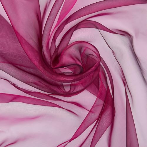 Hobbspring 5m Leichter Glanz Stoff Alte 1.5m Breite Alte Rose Soft Mesh Schimmernd Glänzend Organza Stoff für Gardine Vorhänge Tischdecken Kleid Bühnenshow Faschingskostüme Hochzeit Dekoration von Hobbspring