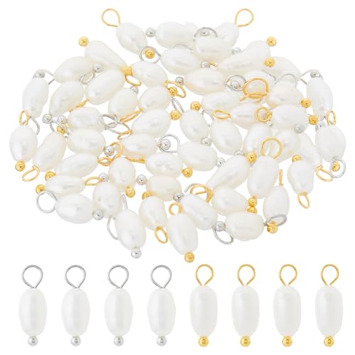 Hobbspring 60 Stück Süßwasserperlen Charm Anhänger 2 Farben Natürliche Perlen Verbindungsstücke 5-6mm Runde Perlenanhänger Mit Messingschlaufe Zur Schmuckherstellung Hobbspring 60 Stück Süßwasserperlen Charm Anhänger 2 Farben Natürliche Perlen Verbindungsstücke 5-6mm Runde Perlenanhänger Mit Messingschlaufe Zur Schmuckherstellung von Hobbspring