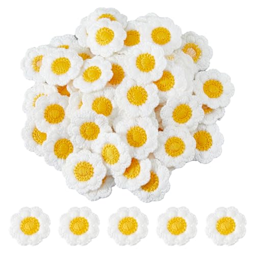 Hobbspring 60Stk Blumenapplikationen zum Aufnähen aus Polyester Bestickte Weiße Blumenpatches Dekorative Stickerei Applikationen für Kleidung Jeans Rucksäcke DIY Zubehör Hobbspring 60Stk Blumenapplikationen zum Aufnähen aus Polyester Bestickte Weiße Blumenpatches Dekorative Stickerei Applikationen für Kleidung Jeans Rucksäcke DIY Zubehör von Hobbspring