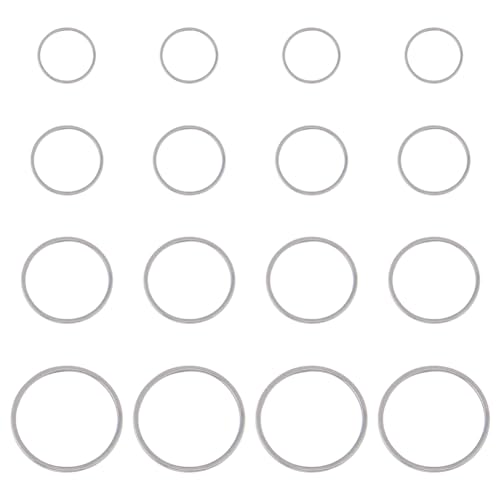 Hobbspring 80Pcs 4 Größen Runde Offene Lünette Anhänger 12/16/20/25mm Edelstahl Connector Linking Ringe Ohrring Beading Hoop Rings für Halsketten Armbänder Schmuck Dangle Ohrring Making von Hobbspring