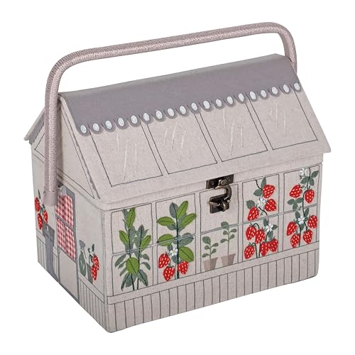 Hobby Gift Aufbewahrungsbox, bestickt, Erdbeer-Gewächshaus von Hobby Gift