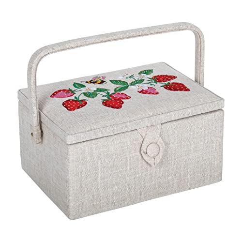 Hobby Gift Aufbewahrungsbox für Näharbeiten, bestickt, natürliche Erdbeeren Hobby Gift Aufbewahrungsbox für Näharbeiten, bestickt, natürliche Erdbeeren von Hobby Gift