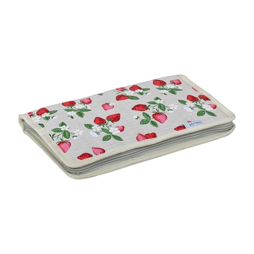 Hobby Gift Austauschbares Nadeletui – Taschen für Häkelnadelzubehör – 100% Baumwolle Hartschalentasche mit Reißverschluss – 2 x 17,2 x 28,5 cm – Erdbeeren Natur Hobby Gift Austauschbares Nadeletui – Taschen für Häkelnadelzubehör – 100% Baumwolle Hartschalentasche mit Reißverschluss – 2 x 17,2 x 28,5 cm – Erdbeeren Natur von Hobby Gift