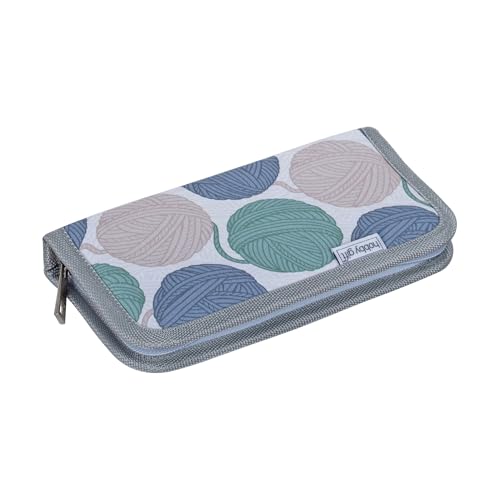 Hobby Gift Häkeletui, elastische Häkelnadel-Aufbewahrung, 100% Baumwolle, harter Reißverschluss, 10 x 20 x 3 cm, Garnknäuel von Hobby Gift