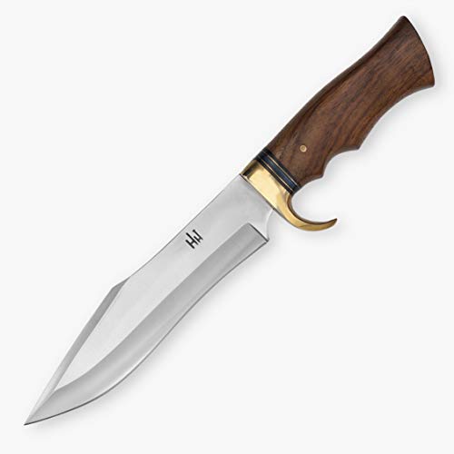 Hobby Hut HH-340 Jagdmesser mit Scheide, 34,29 cm 420C Stahl Buschraft Messer, festes Klingenmesser, scharfes Messer, Walnussholzgriff Für Jagd und Camping Hobby Hut HH-340 Jagdmesser mit Scheide, 34,29 cm 420C Stahl Buschraft Messer, festes Klingenmesser, scharfes Messer, Walnussholzgriff Für Jagd und Camping von Hobby Hut