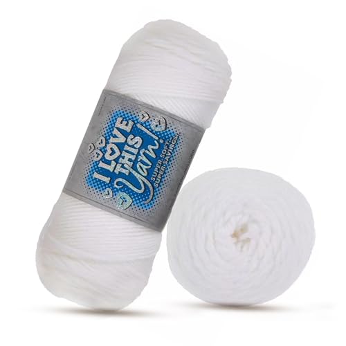 I Love This Yarn Medium Garn zum Häkeln und Stricken, weicher Garnknäuel, 100 % Acrylgarn zum Häkeln von Decken, Hüten und mehr, 300 m I Love This Yarn Medium Garn zum Häkeln und Stricken, weicher Garnknäuel, 100 % Acrylgarn zum Häkeln von Decken, Hüten und mehr, 300 m von Hobby Lobby