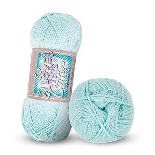 I Love This Cotton Medium Garn zum Häkeln und Stricken, weicher Garnknäuel, 100 % Baumwollgarn zum Häkeln von Decken, Hüten und mehr, 180 Meter von Hobby Lobby