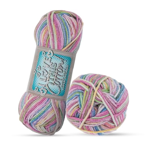 I Love This Cotton Medium Garn zum Häkeln und Stricken, weicher Garnknäuel, 100 % Baumwollgarn zum Häkeln von Decken, Hüten und mehr, Bastelzubehör I Love This Cotton Medium Garn zum Häkeln und Stricken, weicher Garnknäuel, 100 % Baumwollgarn zum Häkeln von Decken, Hüten und mehr, Bastelzubehör von Hobby Lobby