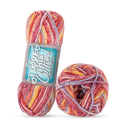 I Love This Cotton Medium Garn zum Häkeln und Stricken, weiches Garn, 100 % Baumwolle, zum Häkeln von Decken, Hüten und mehr, Bastelzubehör von Hobby Lobby