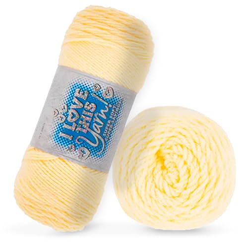 I Love This Yarn 4 – mittelgroßes Garn zum Häkeln und Stricken – weicher Garnknäuel – 300 Meter Acrylgarn zum Häkeln von Decken, Hüten und mehr – Bastelbedarf für Bastelzubehör I Love This Yarn 4 – mittelgroßes Garn zum Häkeln und Stricken – weicher Garnknäuel – 300 Meter Acrylgarn zum Häkeln von Decken, Hüten und mehr – Bastelbedarf für Bastelzubehör von Hobby Lobby