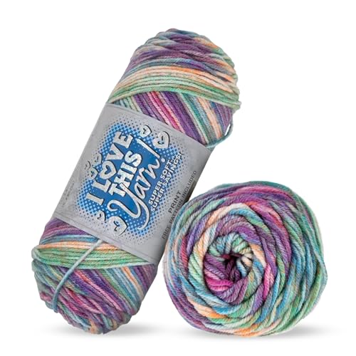 I Love This Yarn Medium Garn zum Häkeln und Stricken, weicher Garnknäuel, 100 % Acrylgarn zum Häkeln von Decken, Hüten und mehr – Bastelzubehör I Love This Yarn Medium Garn zum Häkeln und Stricken, weicher Garnknäuel, 100 % Acrylgarn zum Häkeln von Decken, Hüten und mehr – Bastelzubehör von Hobby Lobby
