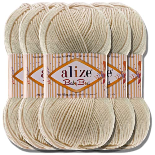 Hobby YARN Alize Baby Best Batik 5x 100g Türkische Premium Wolle Babywolle (Piedra) von Hobby YARN