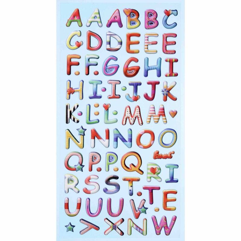 SoftySticker Design Buchstaben mehrfarbig von HobbyFun