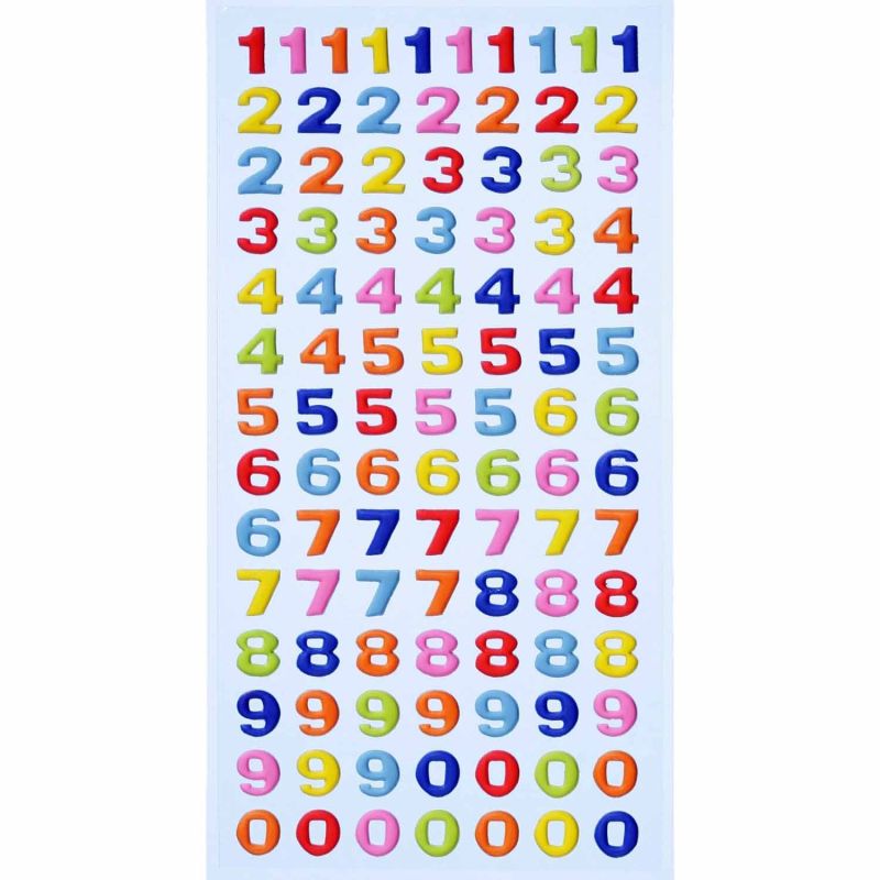 HobbyFun SoftySticker Zahlen mehrfarbig von Hobby Fun
