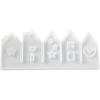 Silikon-Gießform "Häuserreihe", 5-fach von HobbyFun