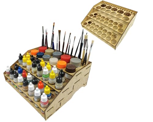 HobbyHold Modellbau-Organizer - Werkzeug- und Farbenhalter - Citadel Farbständer - Tabletop Model Organizer für Farben - Farborganisation - Pinselhalter von HobbyHold