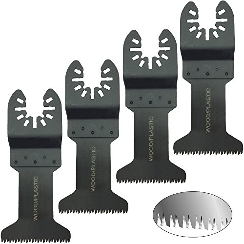 4x Tauchsägeblatt Japan 45mm Segmentsägeblatt Sägeblatt Holz für Multimaster Multifunktionswerkzeug Multimaxx Bosch Fein Makita Worx DeWalt BLACK & DECKER von HobbyPower24